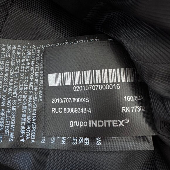 ZARA Black Faux Suede Cropped Jacket New without tags Size XS 🖤 - Picture 15 of 16